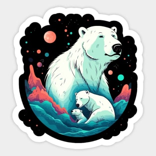 Polar Bear Fathers Day Sticker